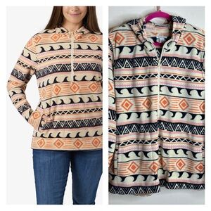 O'Neill Womens XXL 1X Multicolor Fleece Hoodie pullover aztec Hawaiian tribal